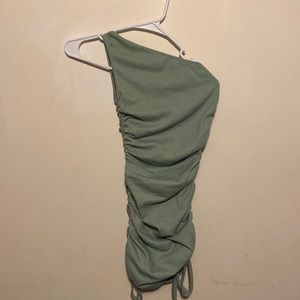Teal Shein BodyCon One Shoulder Dress